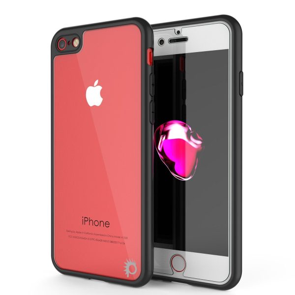 iPhone 8 Case [MASK Series] [BLACK] Full Body Hybrid Dual Layer TPU Cover W  protective Tempered Glass Screen Protector For Discount