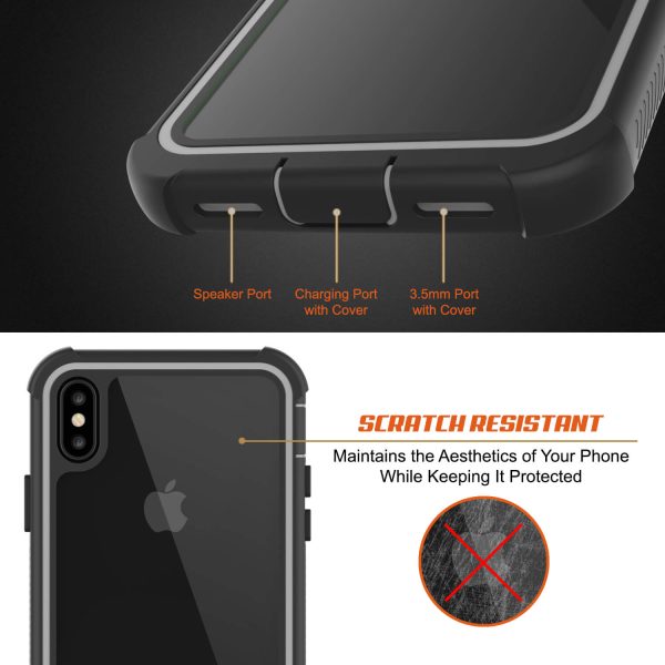 PunkCase iPhone XS Max Case, [Spartan Series] Clear Rugged Heavy Duty Cover W Built in Screen Protector [Light-Green] Hot on Sale - Image 3