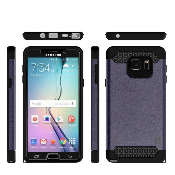Galaxy Note 5 Case PunkCase Galactic Charcoal Series Slim Armor Soft Cover Case w  Tempered Glass Online - Image 4