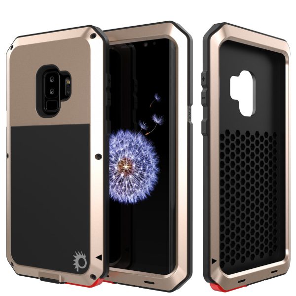Galaxy S9 Plus Metal Case, Heavy Duty Military Grade Rugged Armor Cover [Gold] Online Hot Sale