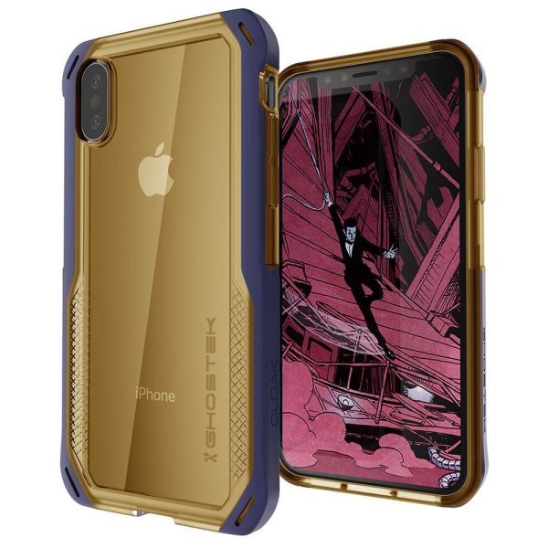iPhone Xs Max Case, Ghostek Cloak 4 Series  for iPhone Xs Max   iPhone Pro Case | BLUE-GOLD Online Sale