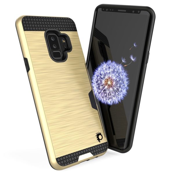 Galaxy S9 Plus Case, PUNKcase [SLOT Series] [Slim Fit] Dual-Layer Armor Gold Cover Supply - Image 5