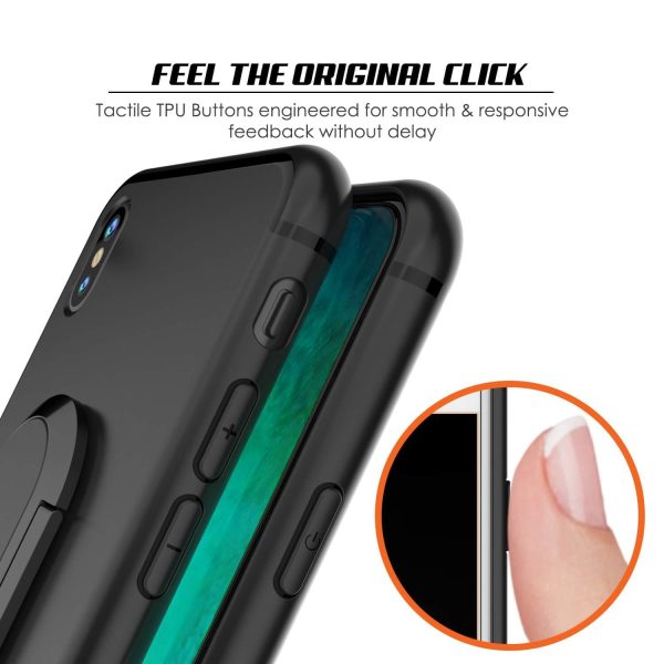 iPhone XS Max Case, Punkcase Magnetix Protective TPU Cover W  Kickstand, Tempered Glass Screen Protector [Black] For Discount - Image 2