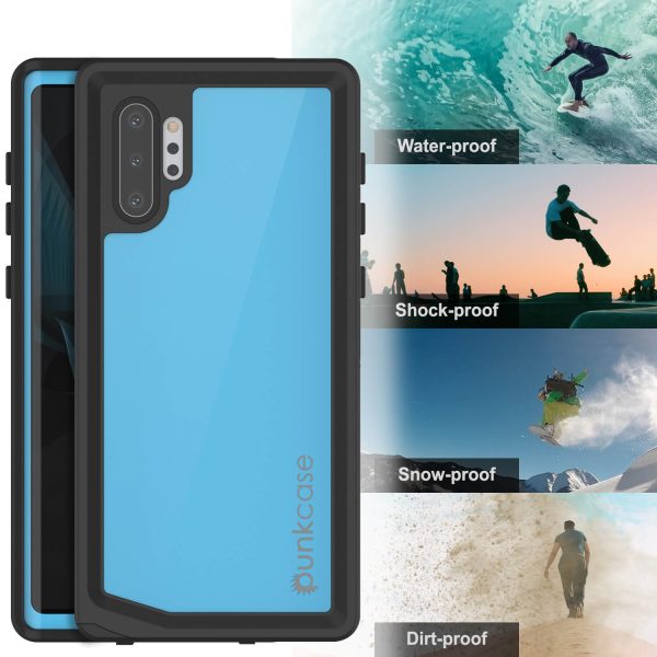 Galaxy Note 10+ Plus Waterproof Case, Punkcase Studstar Light Blue Thin Armor Cover Online now - Image 5
