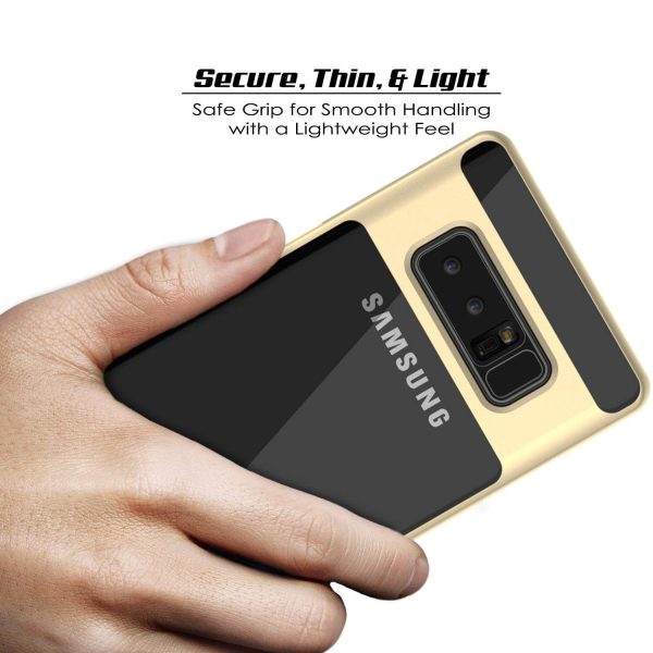 Galaxy Note 8 Lucid 3.0 Screen Protector W  Anti-Shock Case [Gold] For Cheap - Image 2
