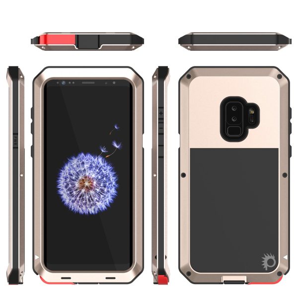 Galaxy S9 Plus Metal Case, Heavy Duty Military Grade Rugged Armor Cover [Gold] Online Hot Sale - Image 2