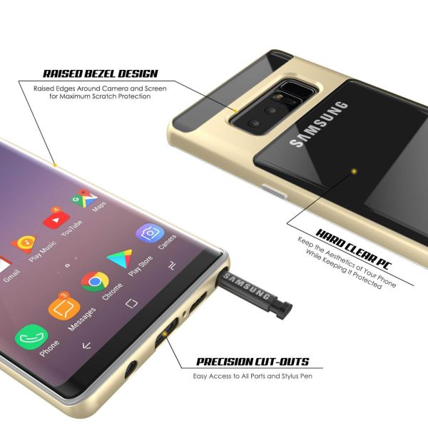 Galaxy Note 8 Lucid 3.0 Screen Protector W  Anti-Shock Case [Gold] For Cheap - Image 5
