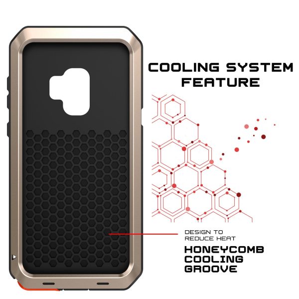 Galaxy S9 Plus Metal Case, Heavy Duty Military Grade Rugged Armor Cover [Gold] Online Hot Sale - Image 4
