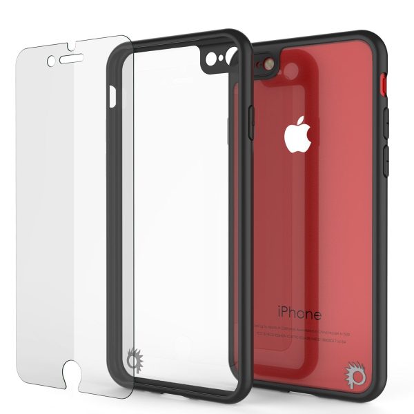 iPhone 8 Case [MASK Series] [BLACK] Full Body Hybrid Dual Layer TPU Cover W  protective Tempered Glass Screen Protector For Discount - Image 3