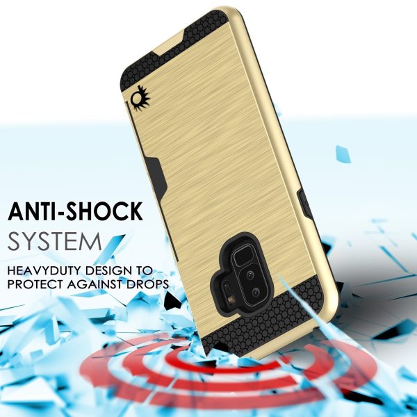 Galaxy S9 Plus Case, PUNKcase [SLOT Series] [Slim Fit] Dual-Layer Armor Gold Cover Supply - Image 4