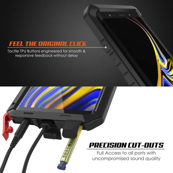Galaxy Note 9 Case, PUNKcase Metallic Black Shockproof  Slim Metal Armor Case [Black] Supply - Image 3