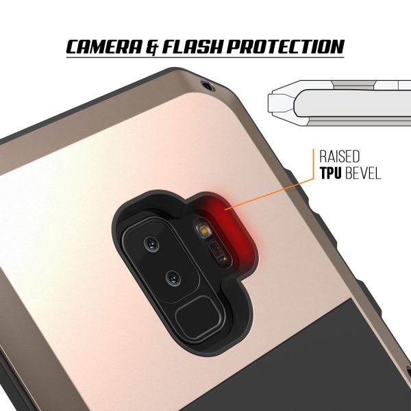 Galaxy S9 Plus Metal Case, Heavy Duty Military Grade Rugged Armor Cover [Gold] Online Hot Sale - Image 5