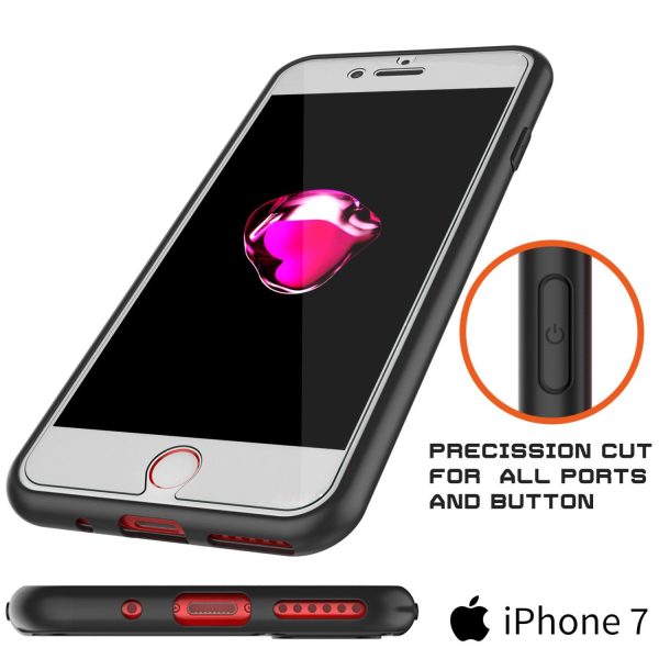 iPhone 8 Case [MASK Series] [BLACK] Full Body Hybrid Dual Layer TPU Cover W  protective Tempered Glass Screen Protector For Discount - Image 5