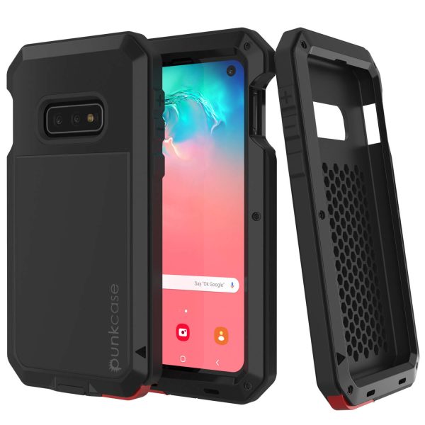 Galaxy S10e Metal Case, Heavy Duty Military Grade Rugged Armor Cover [Black] Cheap