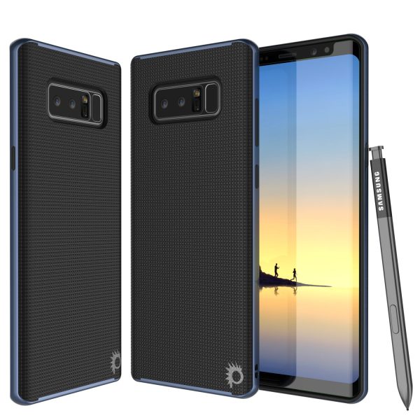 Galaxy Note 8 Hybrid 3-Piece Anti-Shock Dual Layer Bumper Case | Navy For Cheap