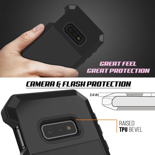 Galaxy S10e Metal Case, Heavy Duty Military Grade Rugged Armor Cover [Black] Cheap - Image 2