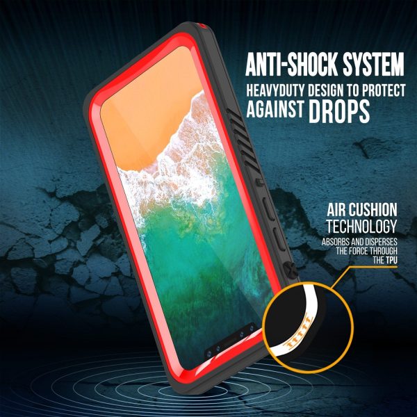 iPhone XS Max Waterproof Case, Punkcase [Extreme Series] Armor Cover W  Built In Screen Protector [Red] on Sale - Image 4