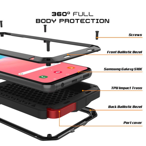 Galaxy S10e Metal Case, Heavy Duty Military Grade Rugged Armor Cover [Black] Cheap - Image 4