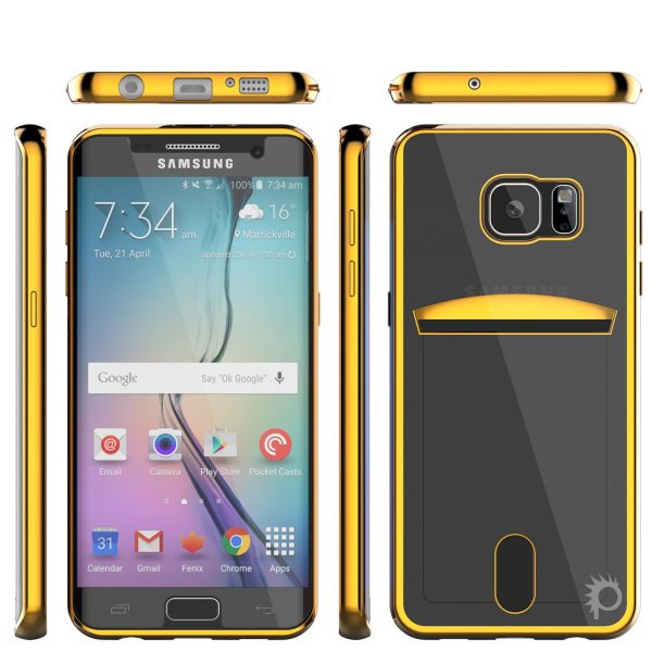 Galaxy S6 EDGE Case, PUNKCASE® LUCID Gold Series | Card Slot | SHIELD Screen Protector | Ultra fit Online now - Image 3