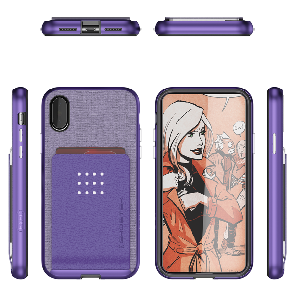 iPhone 8 Case, Ghostek Exec 2 Series for iPhone 8 Protective Wallet Case [PURPLE] Sale - Image 2