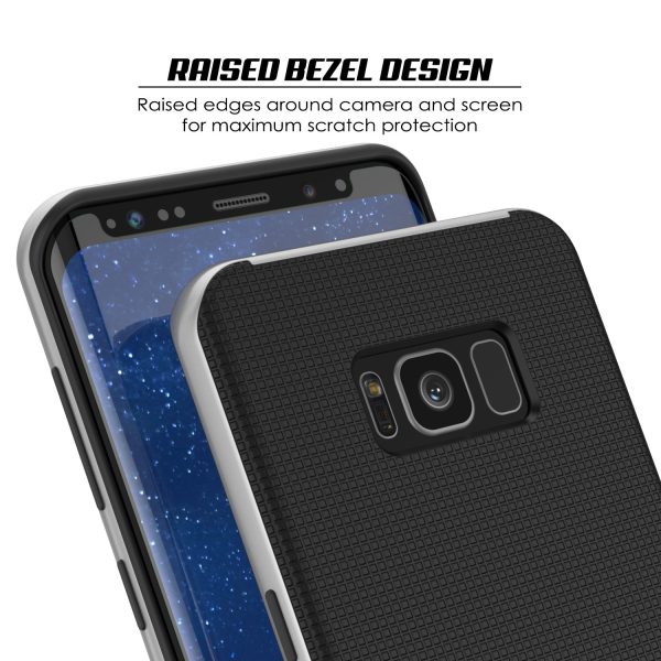 Galaxy S8 Case, PunkCase Stealth Silver Series Hybrid 3-Piece Shockproof Dual Layer Cover Online - Image 5