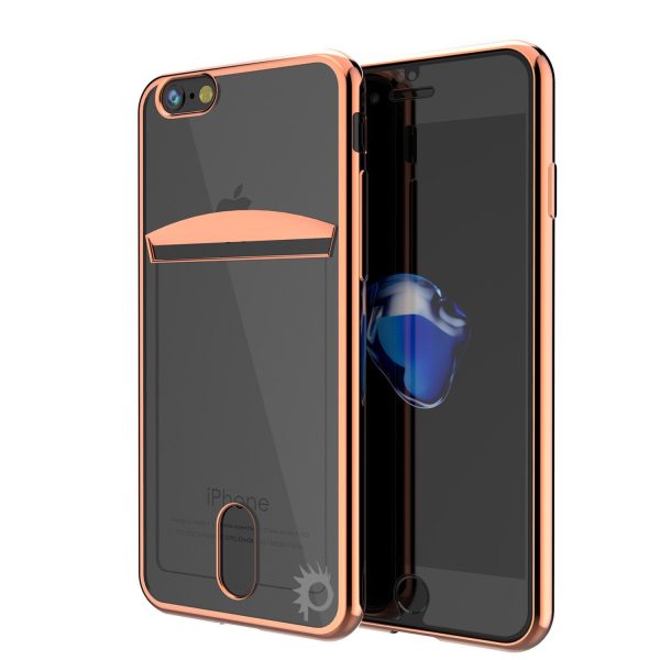 iPhone 8+ Plus Case, PUNKCASE® LUCID Rose Gold Series | Card Slot | SHIELD Screen Protector For Sale