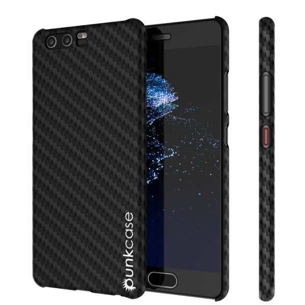 Huawei P10 Case, Punkcase CarbonShield, Heavy Duty [Jet Black] Cover on Sale