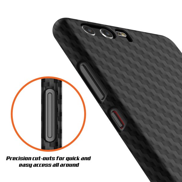 Huawei P10 Case, Punkcase CarbonShield, Heavy Duty [Jet Black] Cover on Sale - Image 4