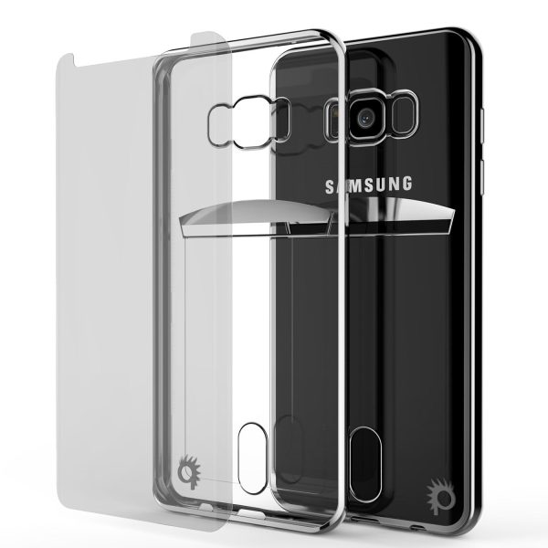 Galaxy S8 Case, PUNKCASE® LUCID Silver Series | Card Slot | SHIELD Screen Protector | Ultra fit Supply - Image 2